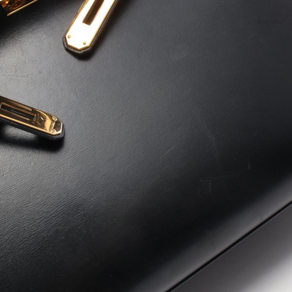 Hermes Kelly 32, 2-way handbag, calfskin (box calf leather), black. - Picture 7 of 13
